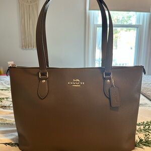 Coach Dark Brown Leather Tote